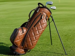 Sac de golf en cuir avec support