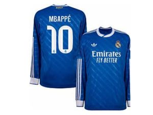 Maillot Real de Madrid Mbappé bleu